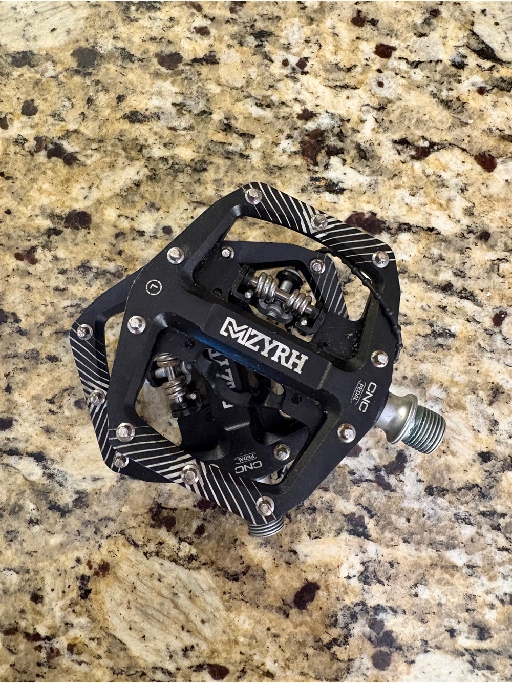 Black CNC MTB Bike Pedals Compatible with Dual Function Sealed Clipless Aluminum